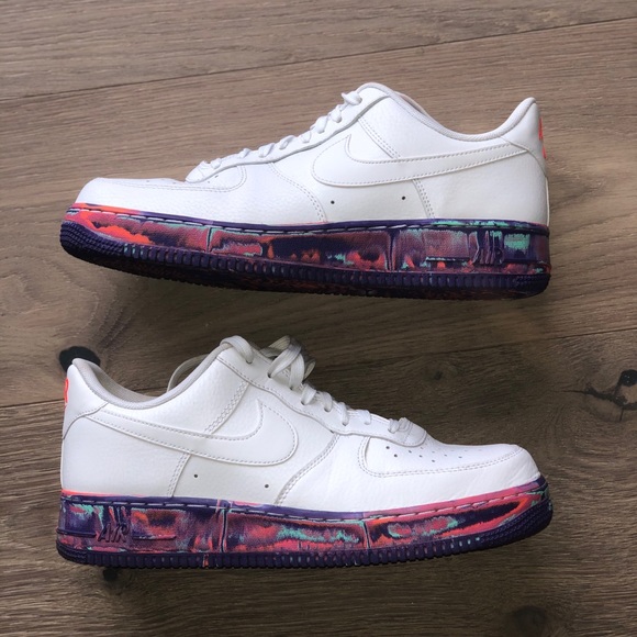 Nike Other - Nike Air Force 1 Low White Multi-Color Marble